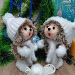 Игрушка вязаный Ёжик , мягкая игрушка ручной работы