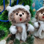 Игрушка вязаный Ёжик , мягкая игрушка ручной работы