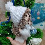 Игрушка вязаный Ёжик , мягкая игрушка ручной работы