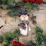 Авторская ватная игрушка «Коллекция снеговиков»