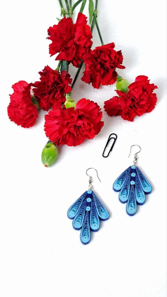 Серьги квиллинг — графика