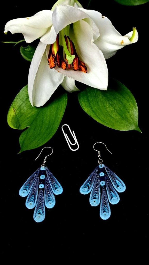 Серьги квиллинг — графика