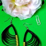Серьги полукольца квиллинг.