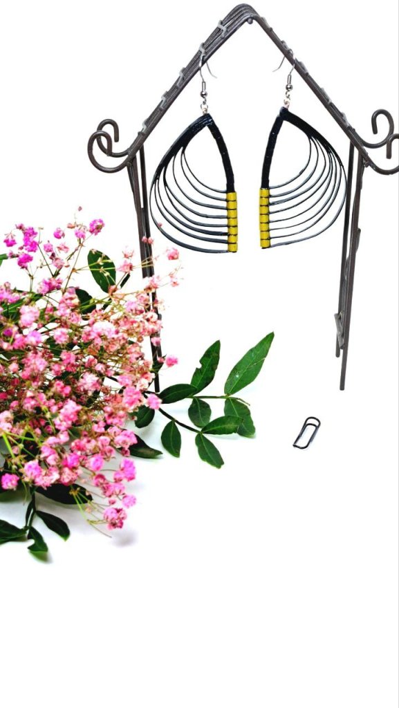 Серьги полукольца квиллинг.