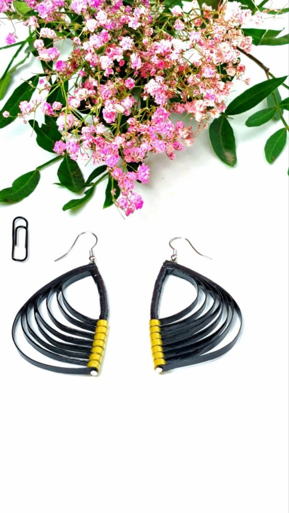 Серьги полукольца квиллинг.