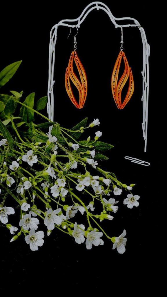 Серьги квиллинг — графика