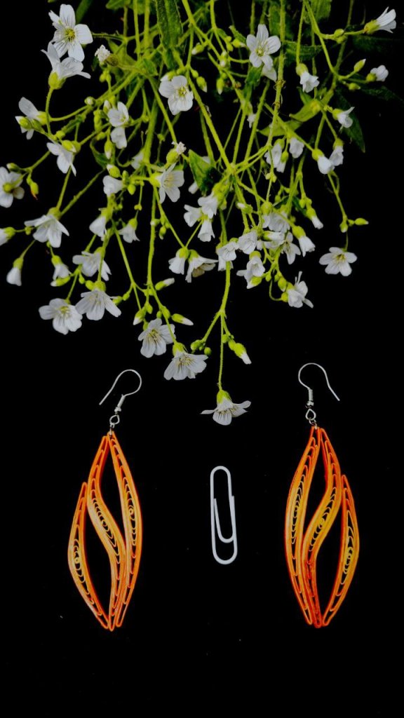 Серьги квиллинг — графика