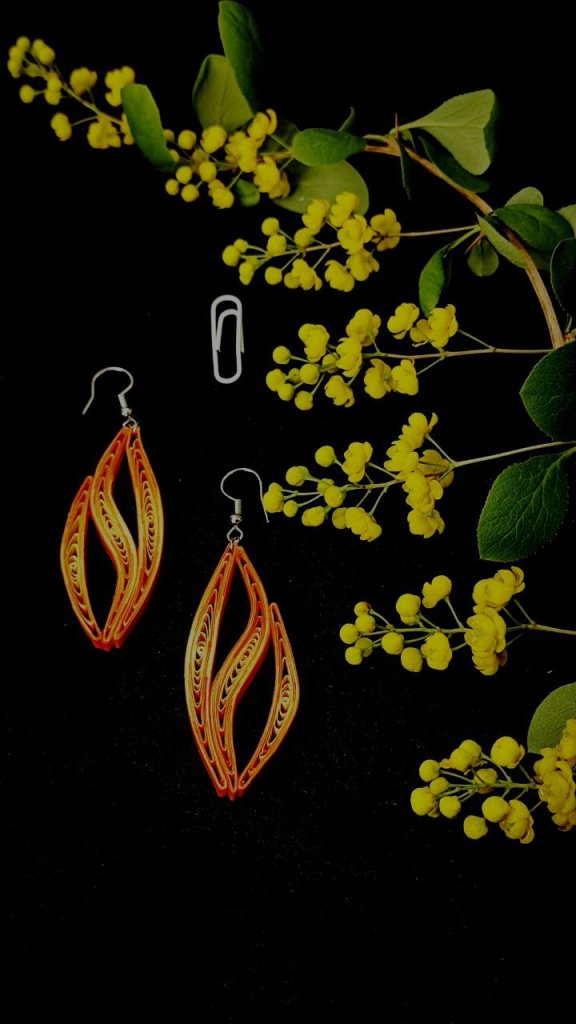 Серьги квиллинг — графика