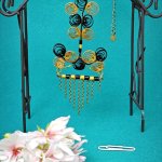 Ажурный комплект украшений квиллинг.