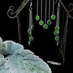 Брошь булавка и серьги с элементами квиллинг.