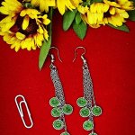 Брошь булавка и серьги с элементами квиллинг.