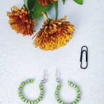 Серьги гвоздики с элементами квиллинг.