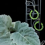 Серьги гвоздики с элементами квиллинг.