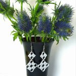 Белый, нежный, ажурный комплект украшений квиллинг.