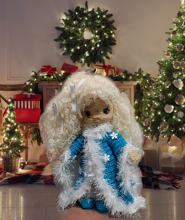 Снегурочка Кукла вязаная