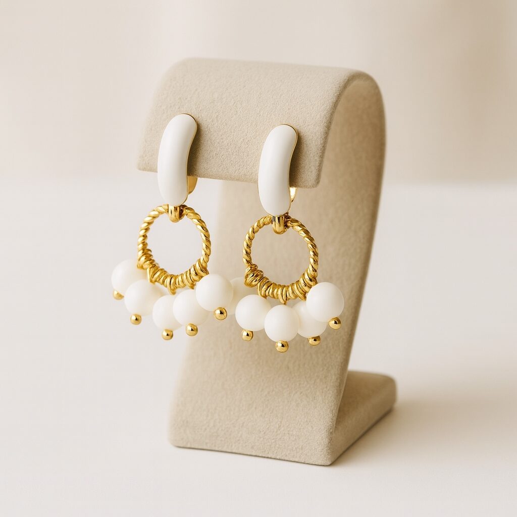 Серьги «Молочная геометрия»