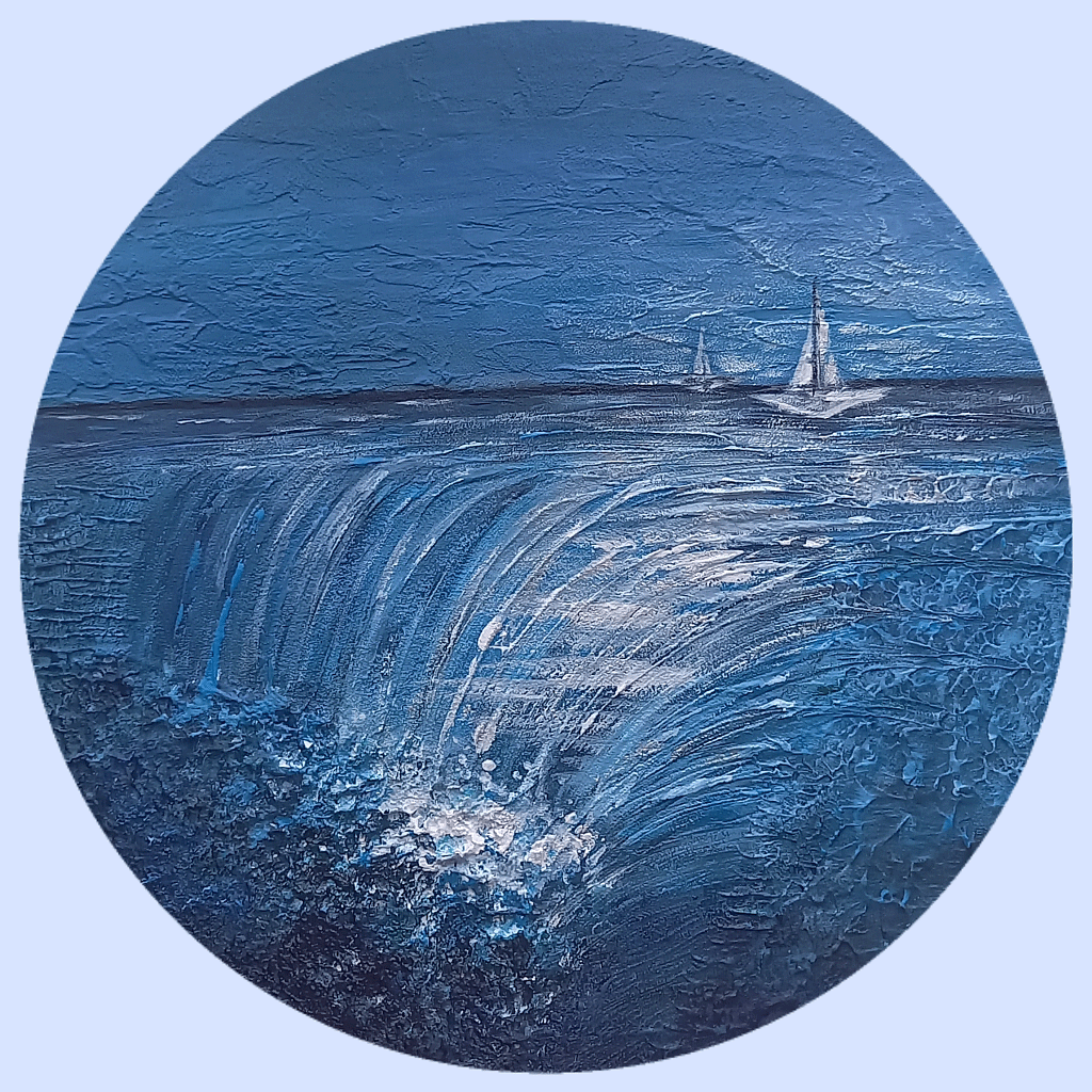 Текстурная картина Затерянный водопад