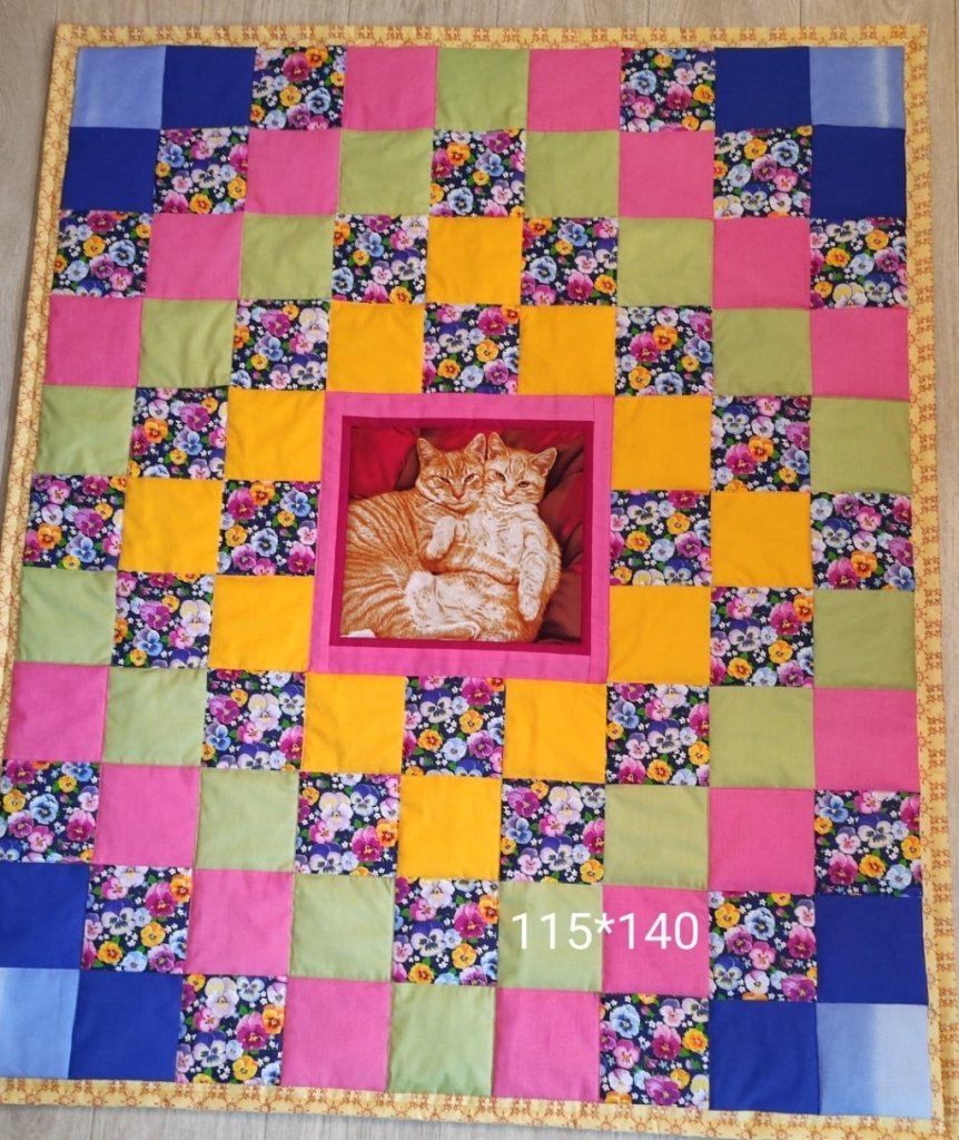 детское одеяло рыжий кот