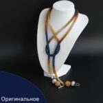 Длинное украшение на шею, колье трансформер из бисера, бижутерия женская