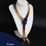 Длинное украшение на шею, колье трансформер из бисера, бижутерия женская