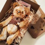 Тедди мишка Пудинг Collection desert with coffee