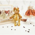 Тедди мишка Маффин Collection Dessert with coffee