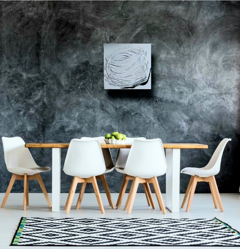 Текстурная картина Строгая роза