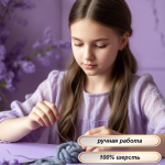 Брошь из шерсти длинноухий зайка