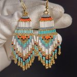 Серьги из бисера и стекляруса