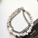 Браслет магнезит с цепочкой