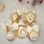 Набор елочных игрушек «Золото и жемчуг»