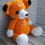 Вязаная игрушка лисичка ручной работы