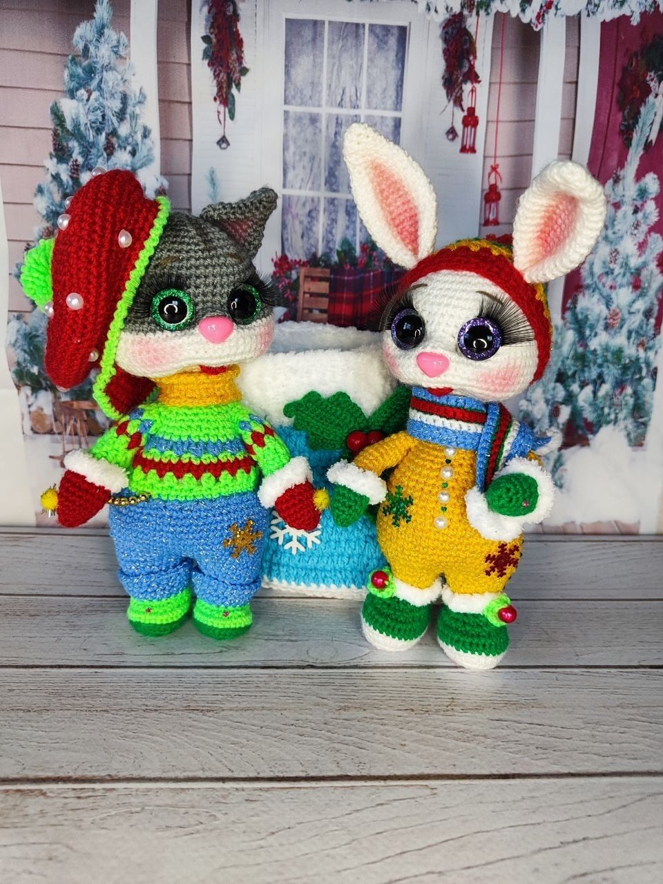 Новогодний Зайчик в сапожке