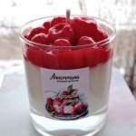 Интерьерная свеча,,Малиновый десерт «
