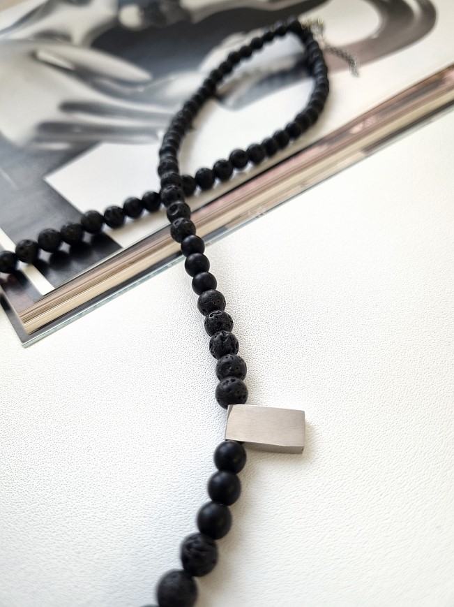 Колье лава и шунгит