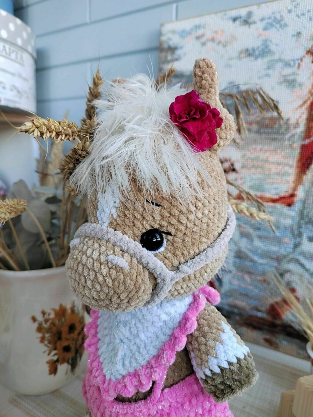 Лошадка плюшевая игрушка Символ года