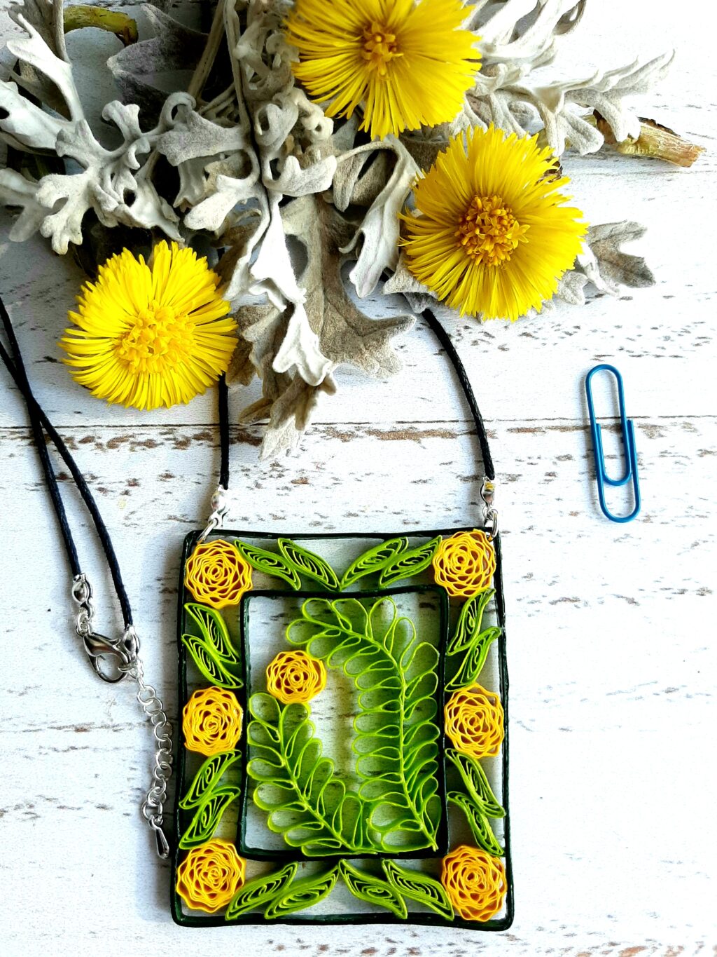 Кулон квиллинг КВАДРАТ