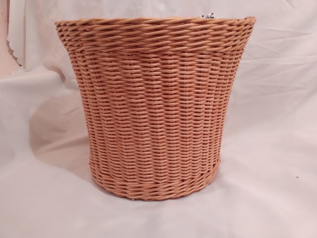 Корзина для белья круглая плетеная