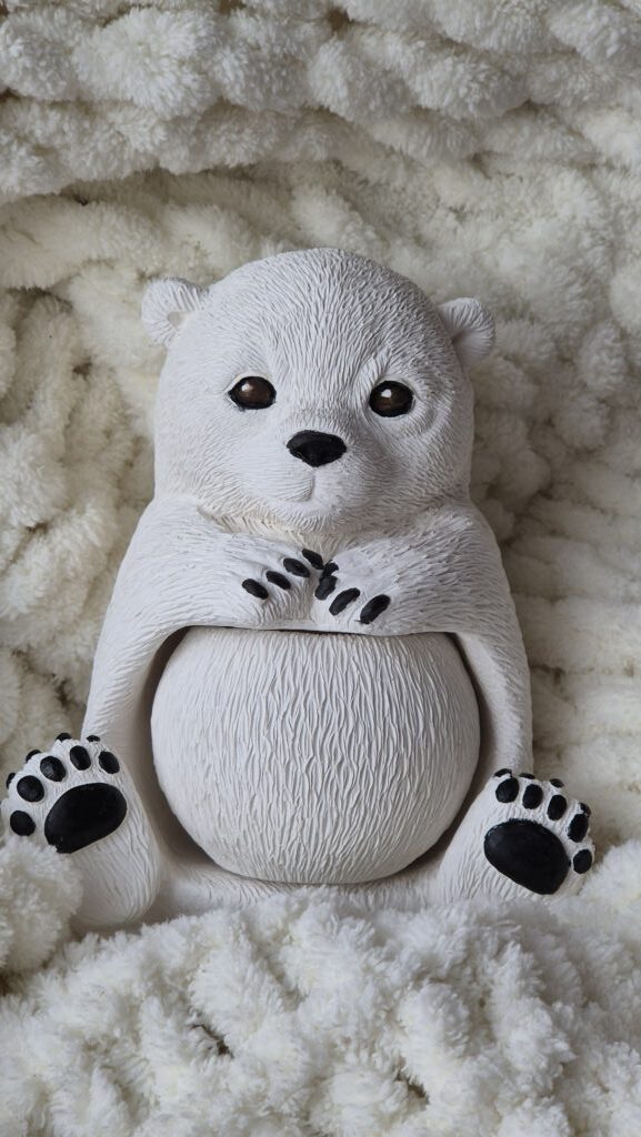 Свеча в гипсовой фигуре «Мишка»