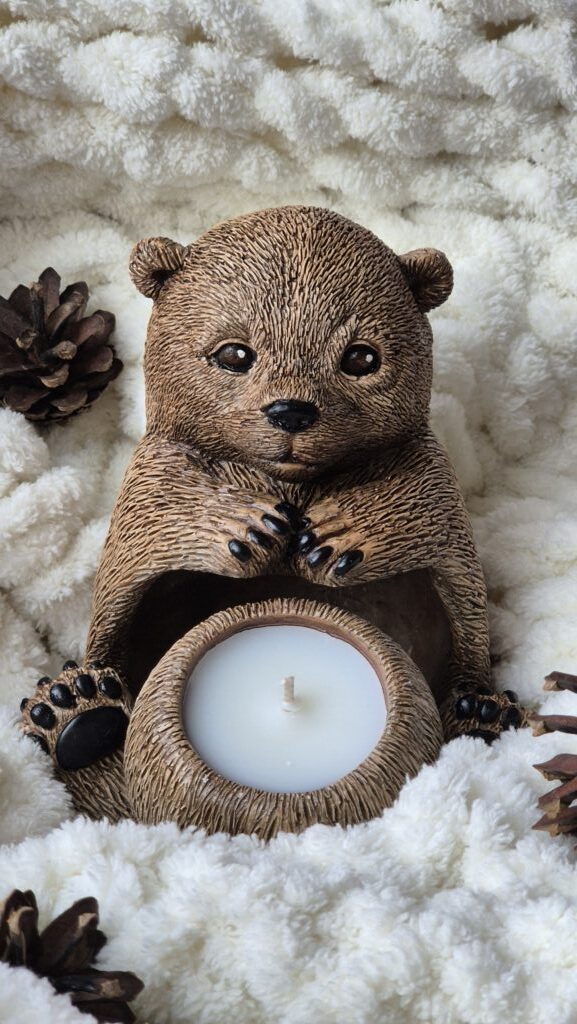 Свеча в гипсовой фигуре «Мишка»