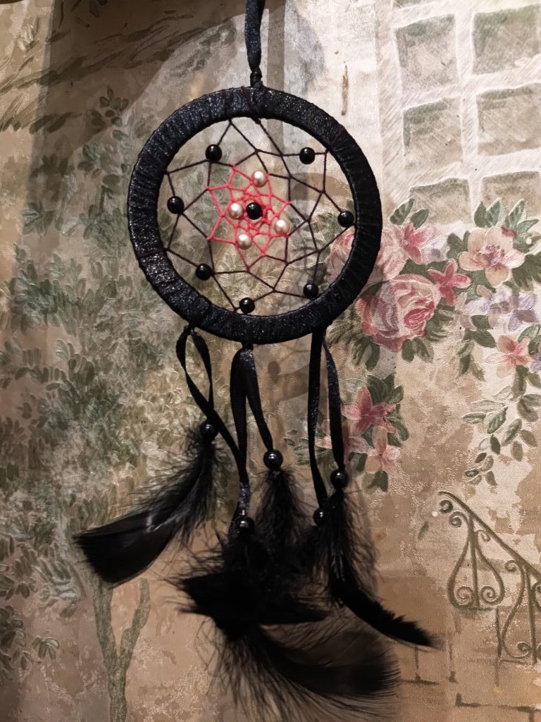 Мини ловец снов черный