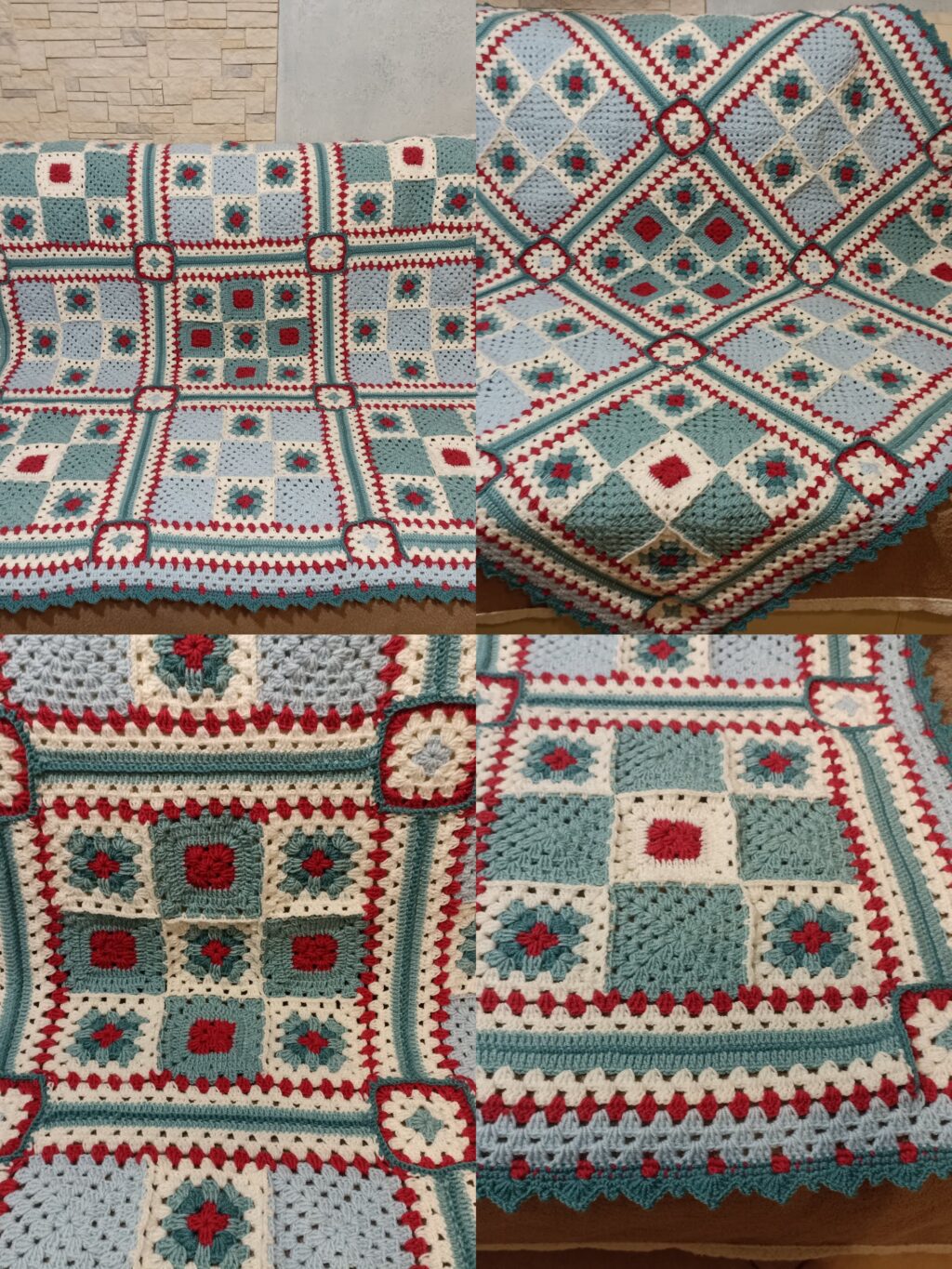 Плед связанный крючком