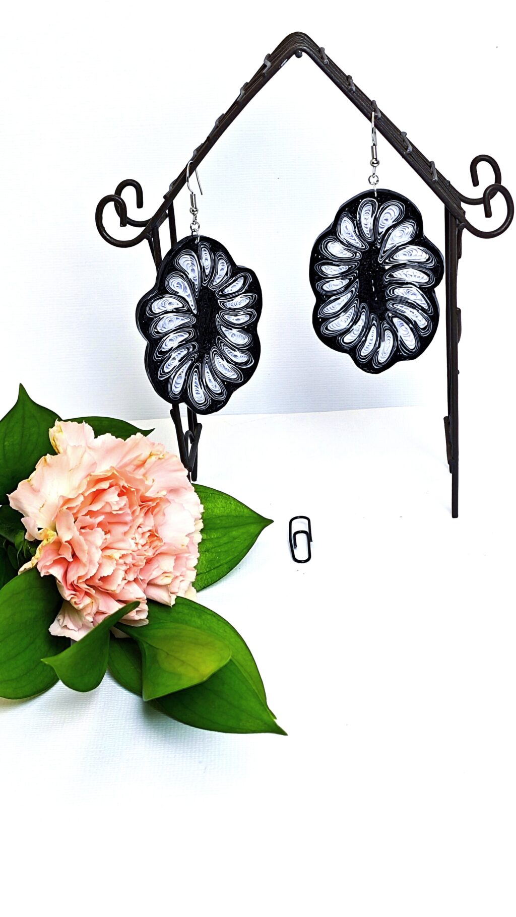 Серьги квиллинг-графика