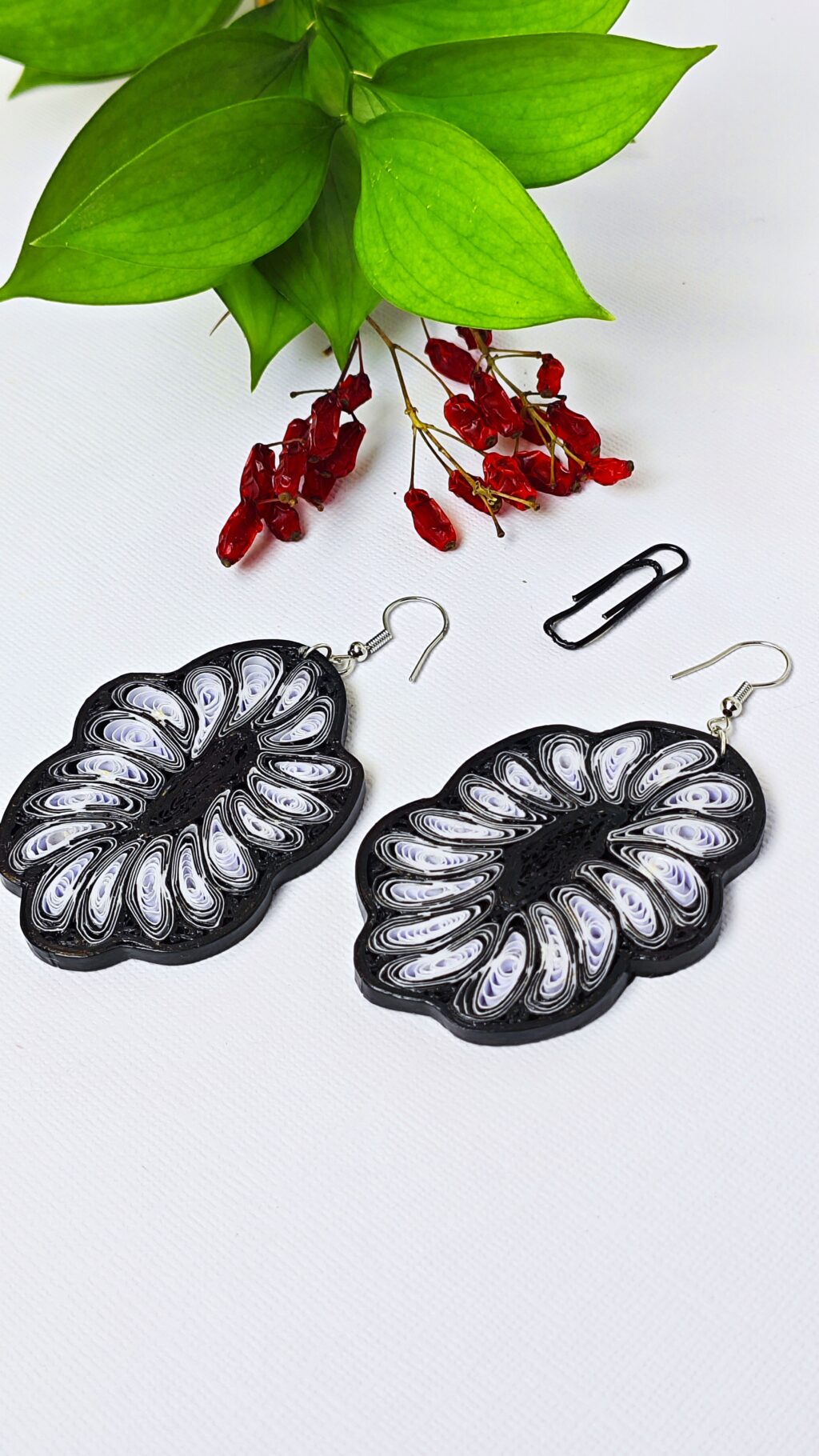 Серьги квиллинг-графика