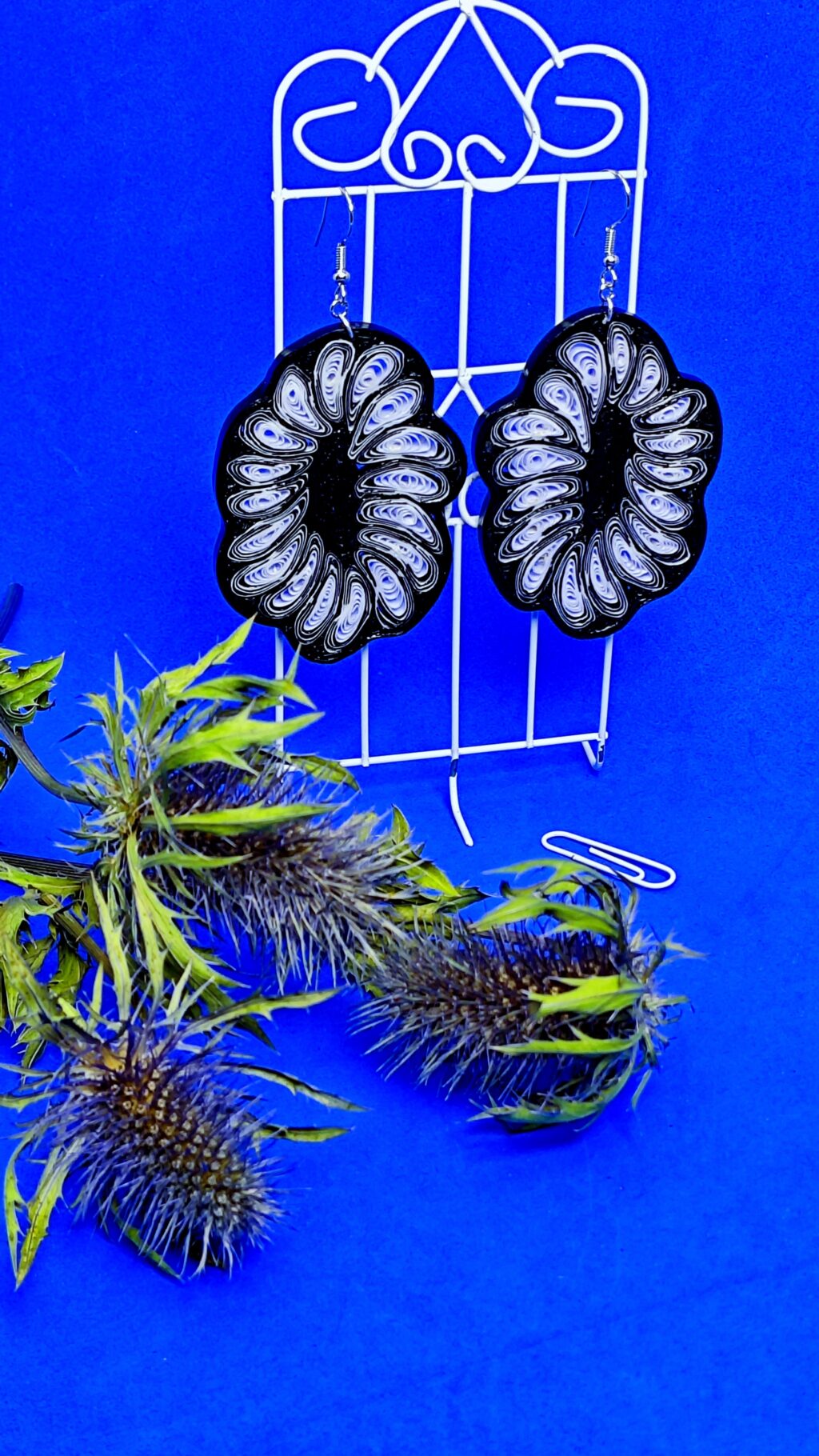 Серьги квиллинг-графика