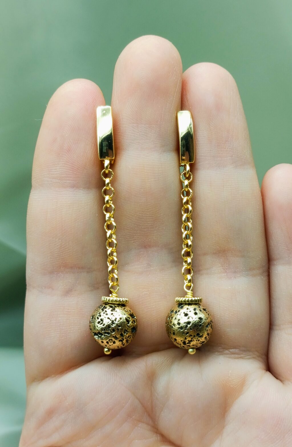 Серьги с лавой