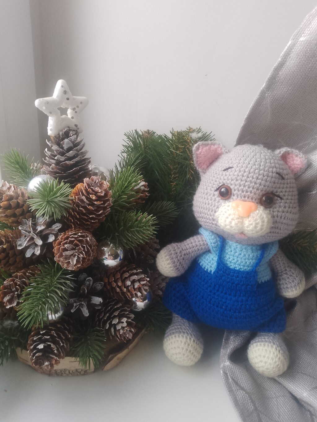 Вязанный кот Тимоха