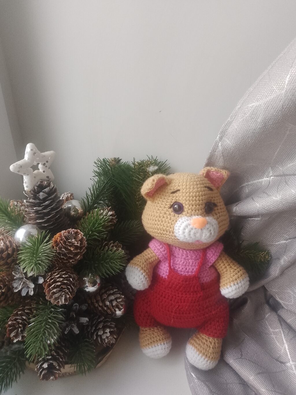 Вязанный кот Тимоха