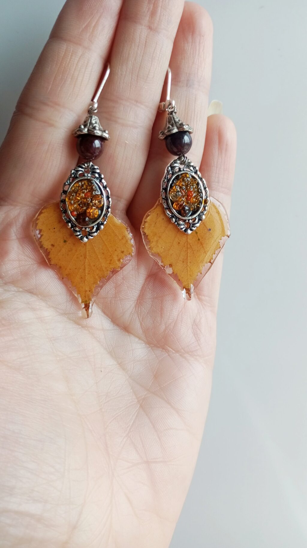 Серьги «Осенние листья»