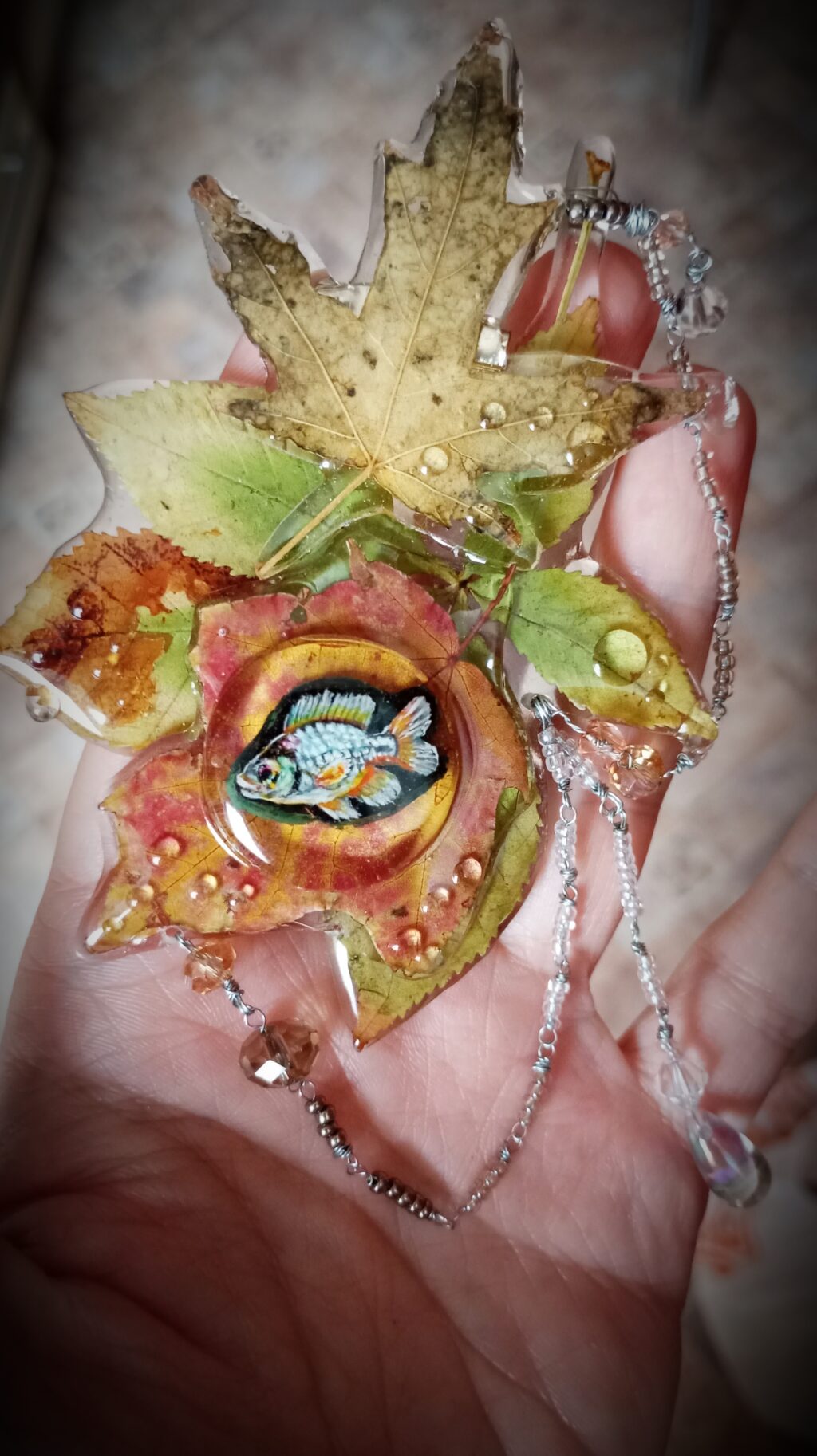 Брошь » Листопад и озеро»